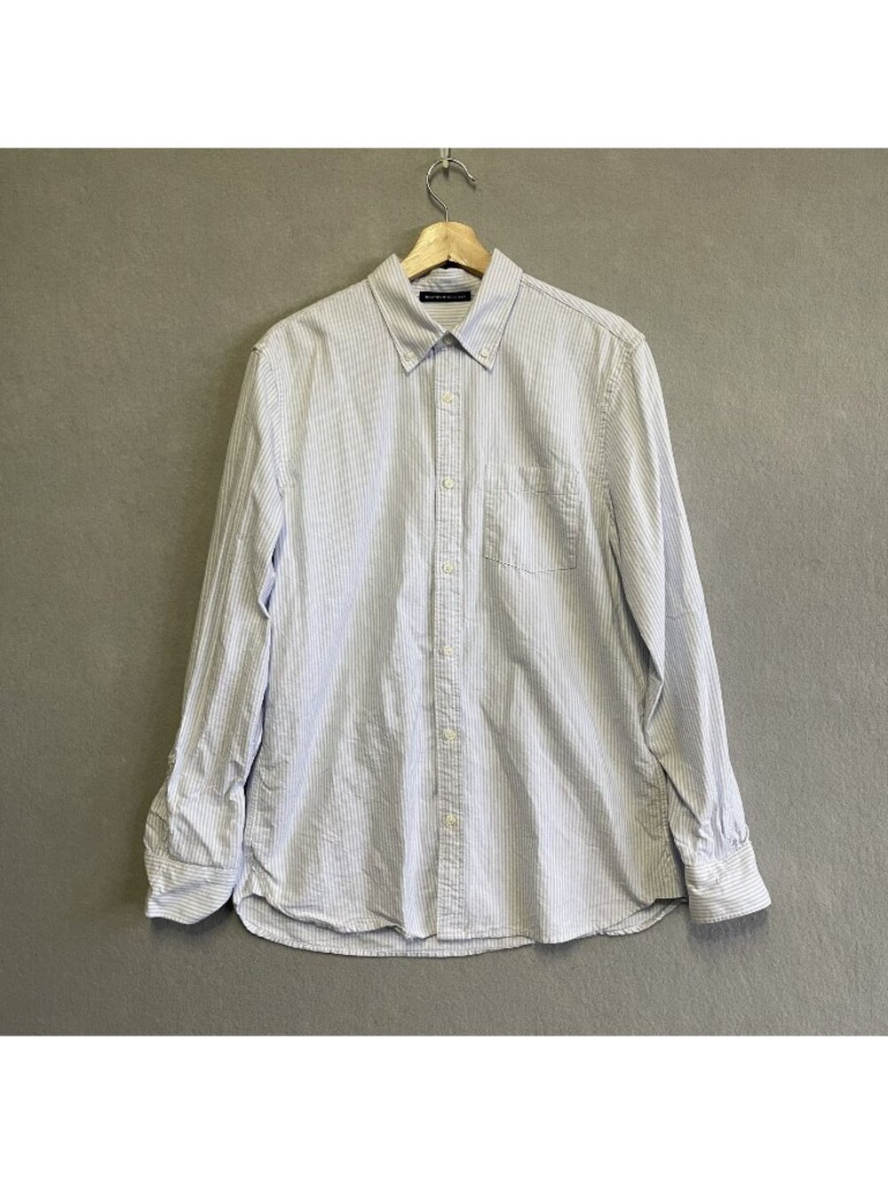 Brandy Melville Blue & White Pinstripe Button-Up Shirt Long Sleeve